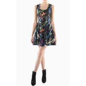 Pretty Snake Brush Stroke Fit & Flare Dress Size XS [See Measurements]